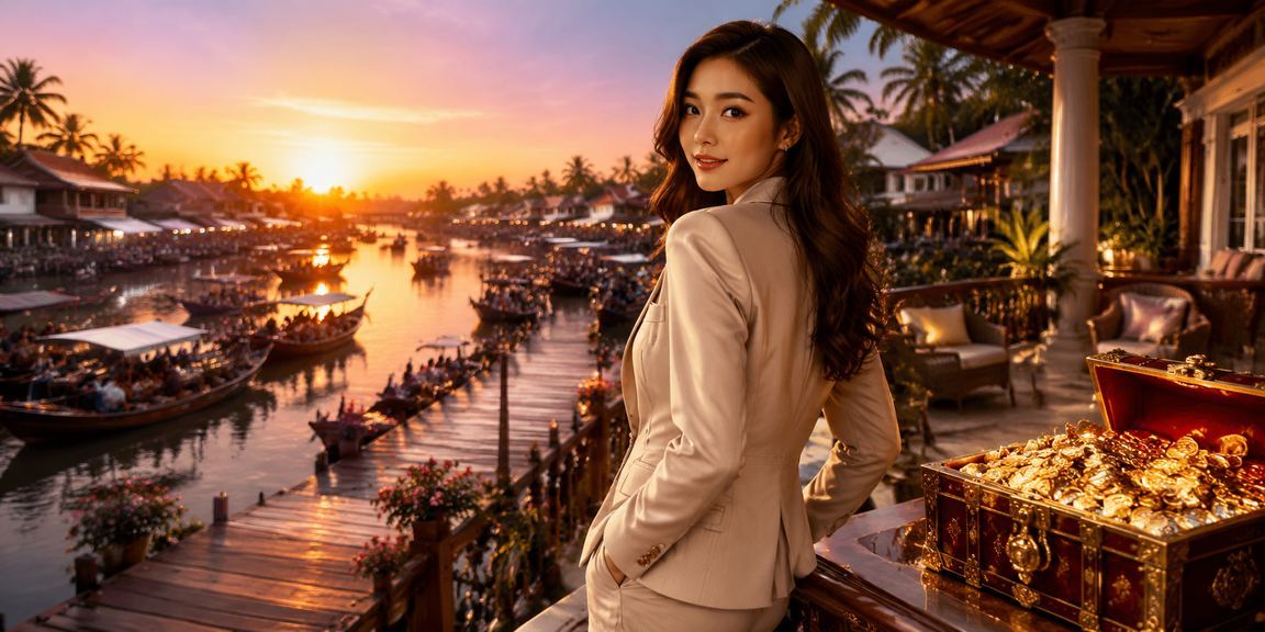 Người dùng tại Cần Thơ chơi slot game trên điện thoại bên bờ sông buổi chiều thoáng đãng