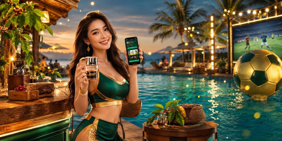Người dùng tại Mũi Né dùng ứng dụng casino 537 trên điện thoại bên tách cà phê buổi sáng